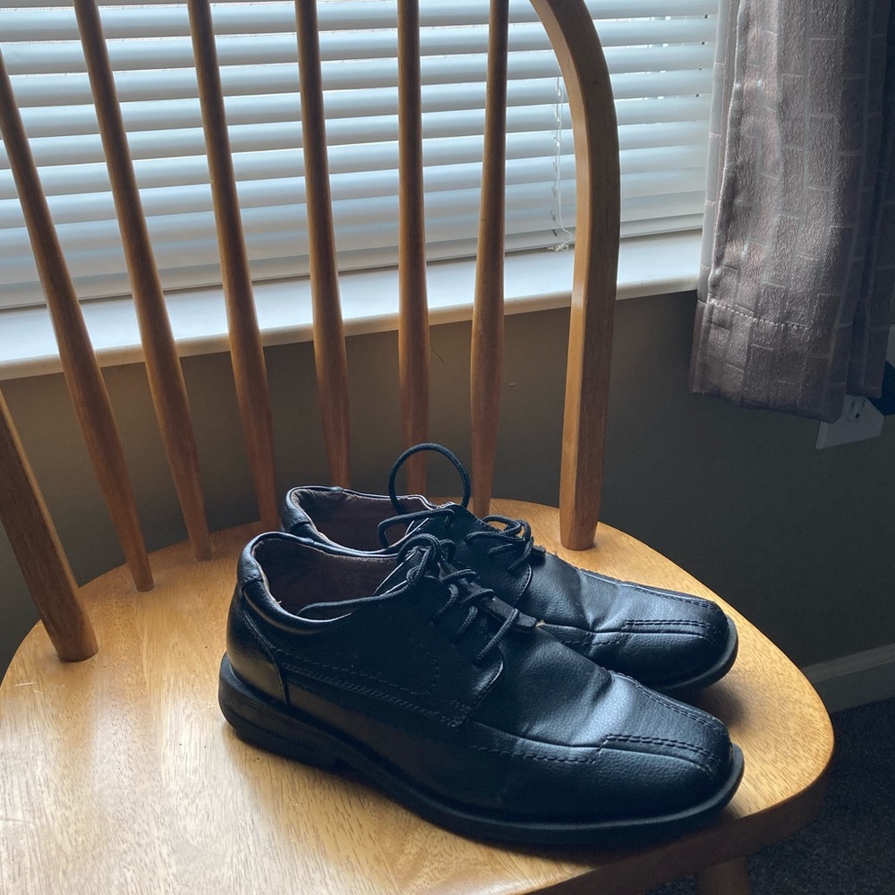 Dexter Men's Black Leather Dress Shoes Lace Up